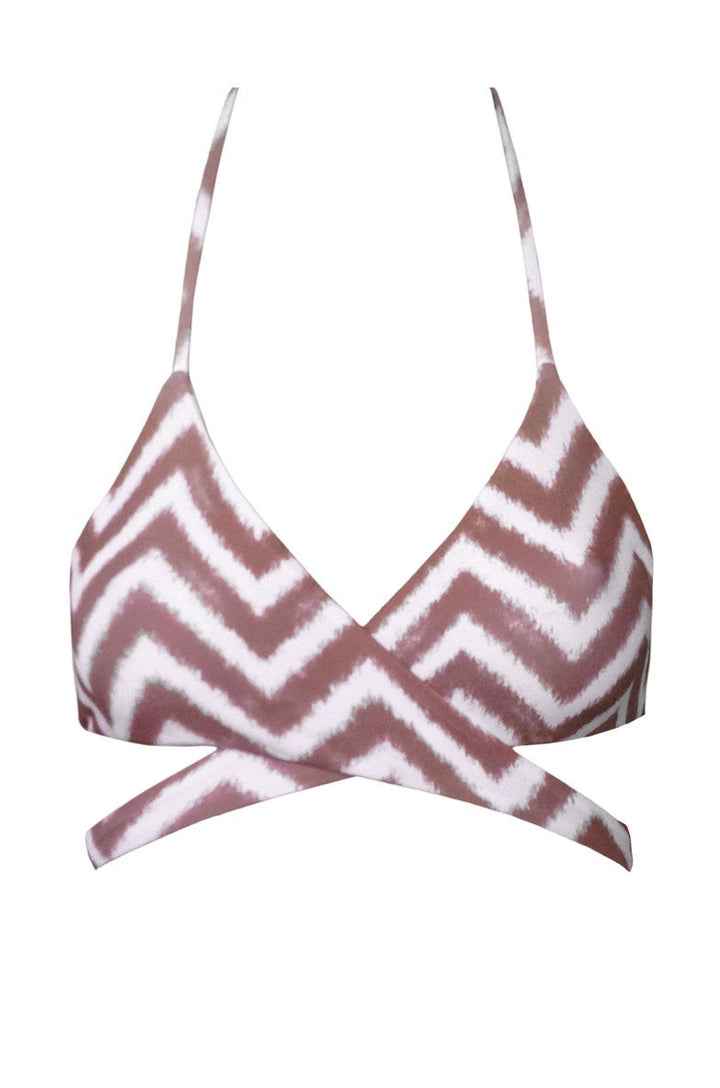 Island Wrap Top in Chevron