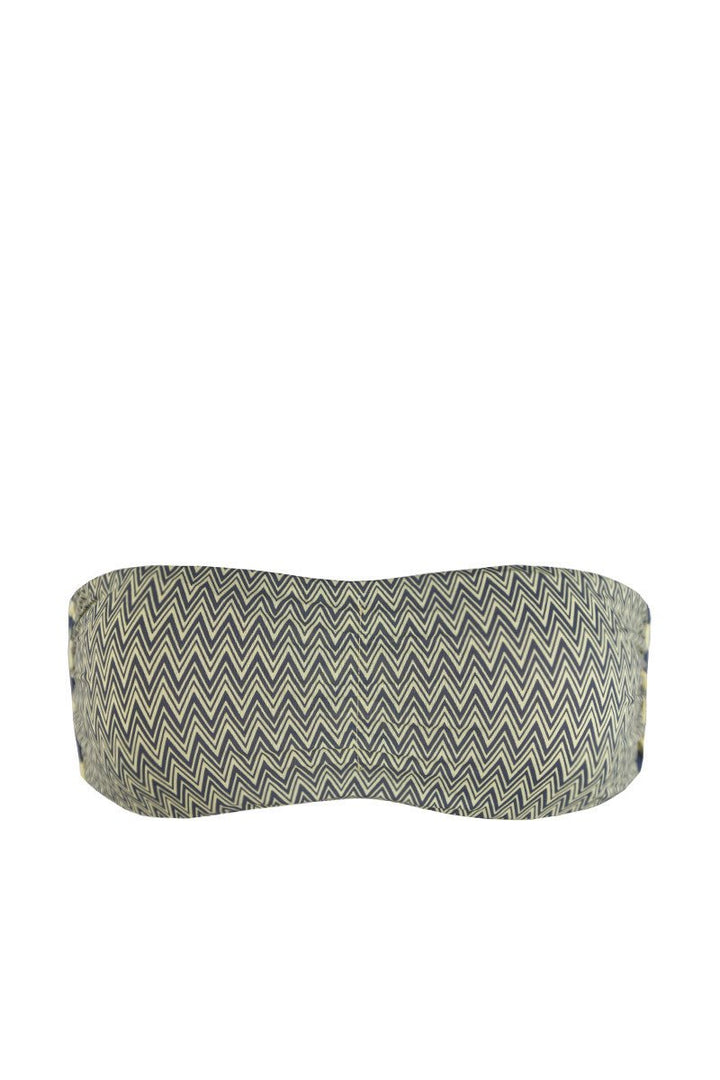 Reversible Top in Yellow & Gray Print