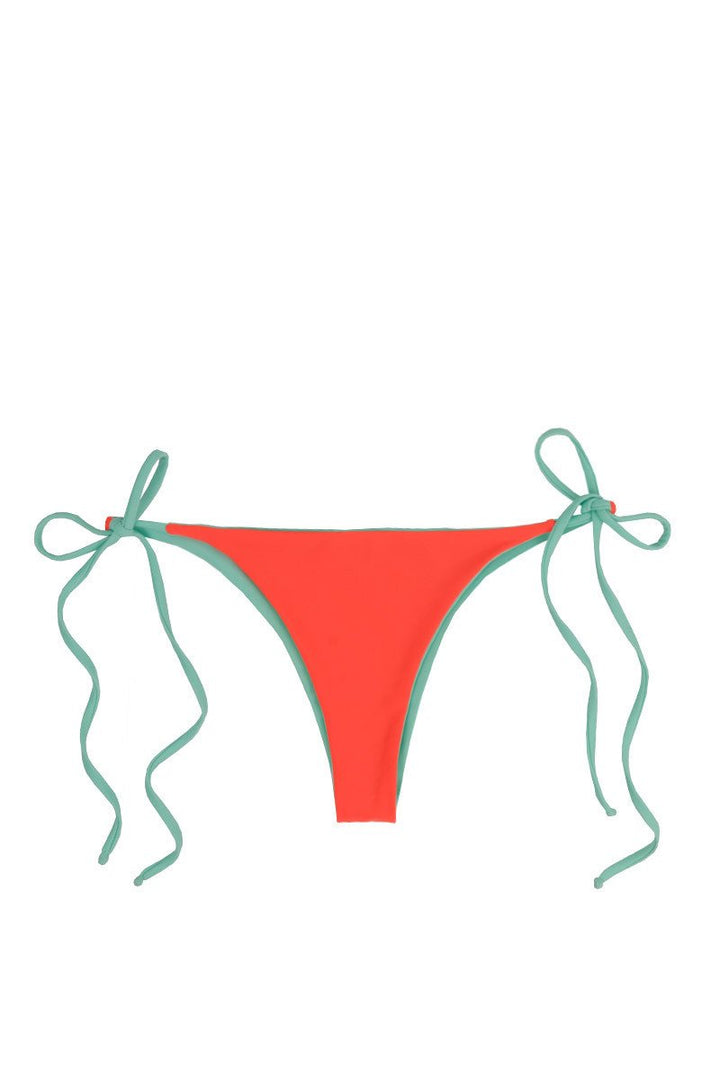 Kovey Swimwear Floater Bikini Bottom in Reversible Mint & Coral