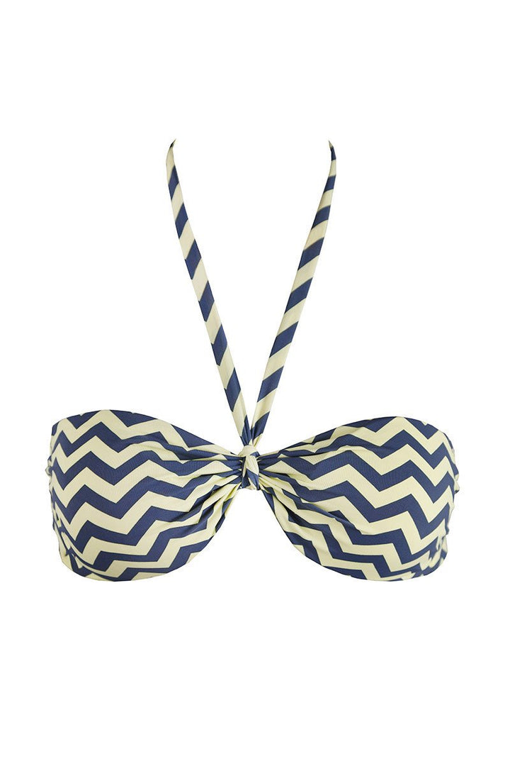 Reversible Top in Yellow & Gray Print