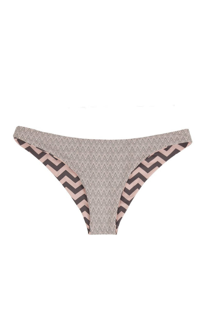 Reversible Bottom in Pink & Gray Print