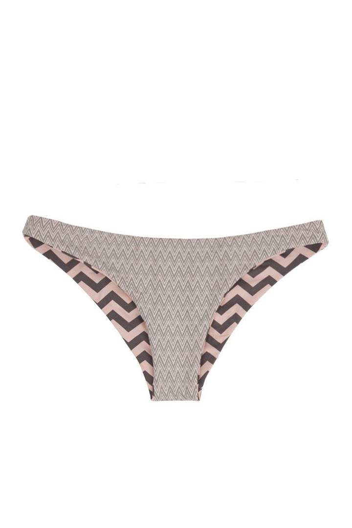 Bandeau Set Reversible Pink & Gray Print