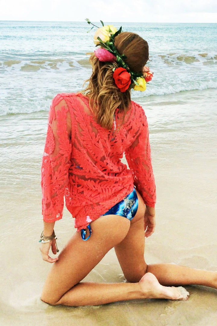 Tunic Crochet in Coral