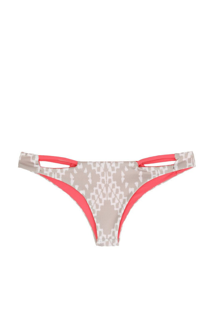Cut Out Bottom in Reversible Coral & Print