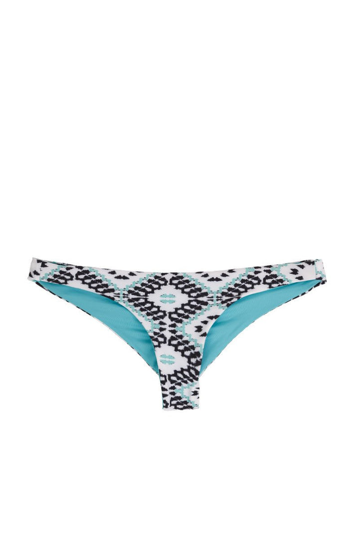 Gigi Bottom in Reversible Turquoise & Print