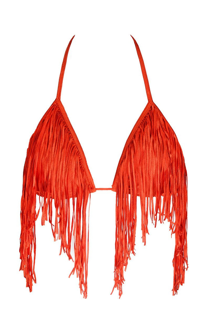 Fringe Top in Burnt Orange