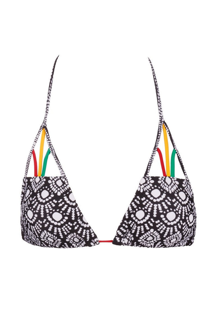 Bondi Slide Bra Top in Rasta Beat