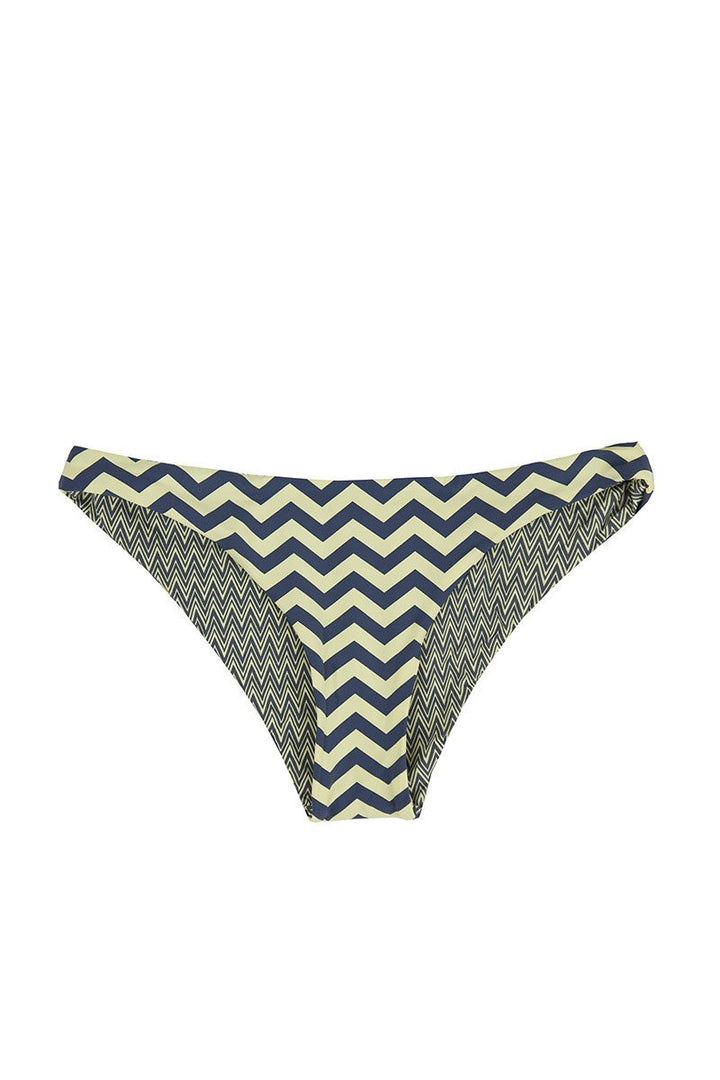 Reversible Bottom in Yellow & Gray Print