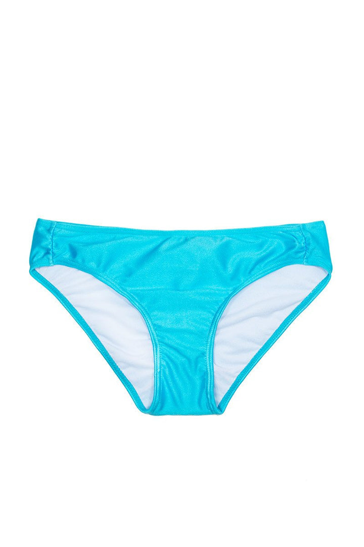 Pucker Back Bottom in Aqua Blue