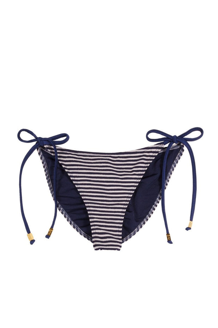 Ahoy Tie Side Bikini Bottom in Navy