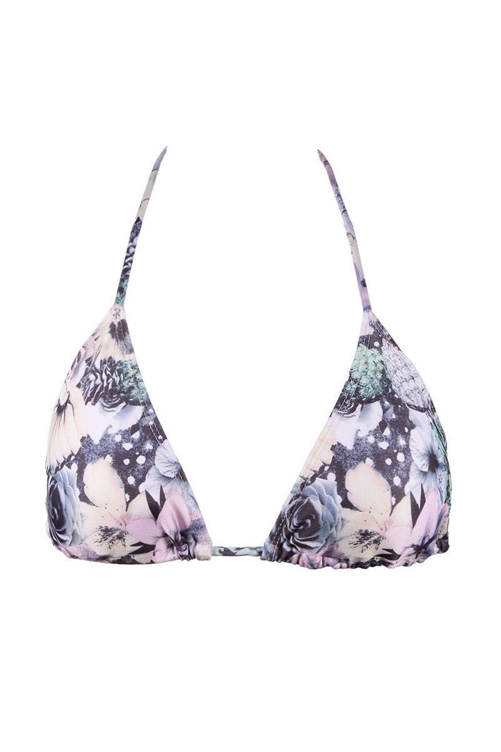 Tallow Swimwear Winona Triangle Bikini Top in Tropical