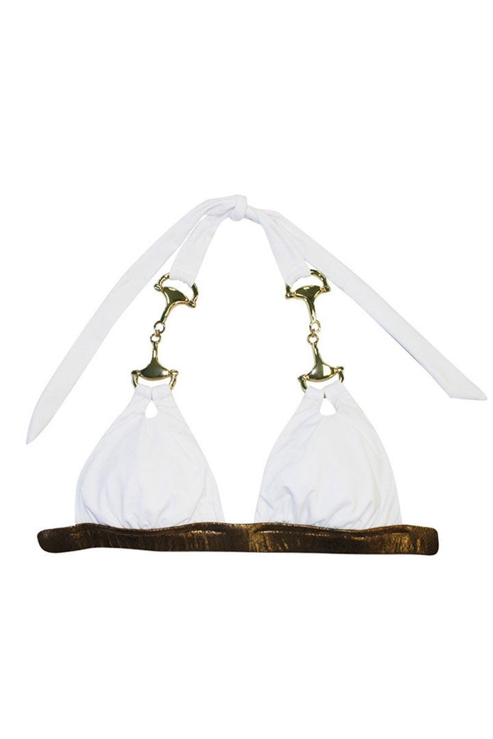Beach Bunny Swimwear Unbridled Bikini Top in White