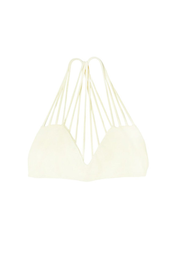 Mikoh Swimwear Banyans Bikini Top in Bone