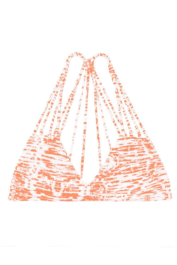 Mikoh Swimwear Banyans Bikini Top in Water Snake Coral