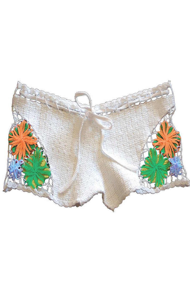 Kovey Swimwear High Tide Shorts in White Cover Up