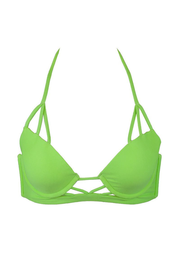 Issa De' Mar Swimwear Bora Bora Bikini Top in Lime