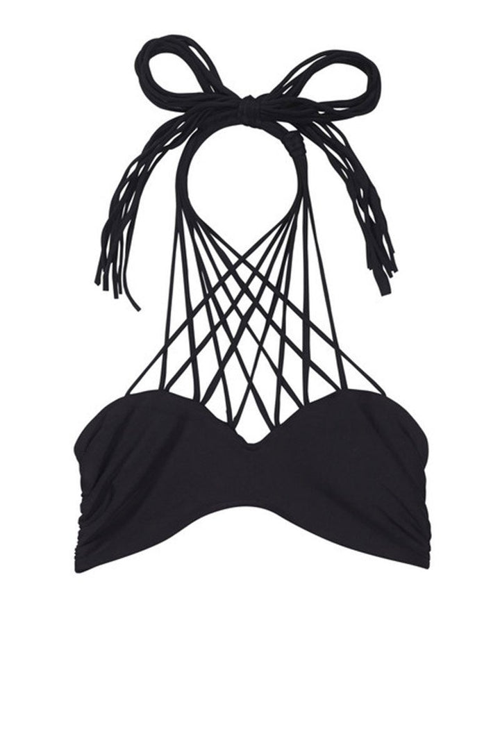 Mikoh Swimwear Kahala Bikini Top in Night